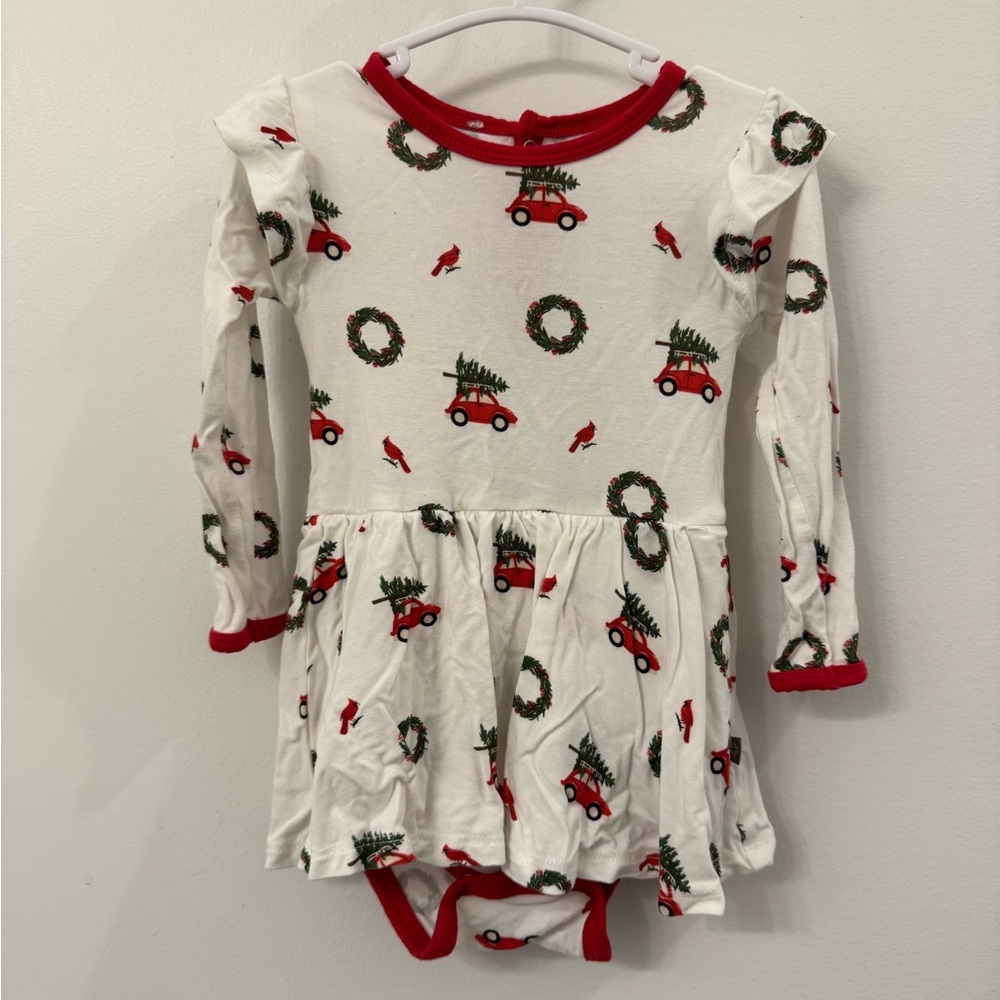 Kyte baby twirl dress 12-18m no stains (print wreath)